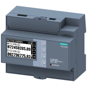   Siemens 7KM2200-2EA40-1DA1 SENTRON PAC2200 multiműszer, 65A, saját táplálású, Modbus RTU, MID hitelesítés nélkül