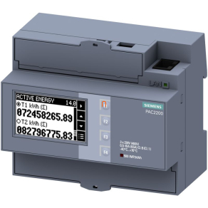   Siemens 7KM2200-2EA40-1EA1 SENTRON PAC2200 multiműszer, saját táplálású, 65A, Modbus TCP, MID hitelesítés nélkül