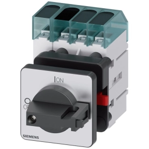  Siemens 3LD3050-0TL11 BE-KI kapcsoló, 3P+N, 16A, előlapra, 48x48mm, fekete