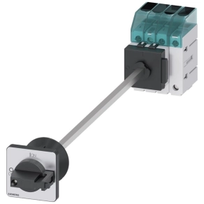  Siemens 3LD3440-0TL11 BE-KI kapcsoló, 3P+N, 63A, sínre szerelhető, előlapra, fekete, 22,5mm