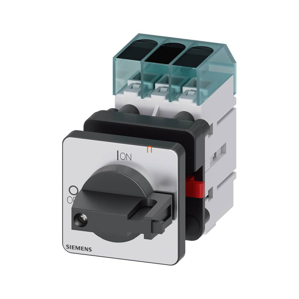 Siemens 3LD3450-0TK11 BE-KI kapcsoló, 3P, 63A, előlapra, 48x48 mm-es, fekete