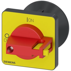 Siemens 3LD9343-5C piros/sárga kapcsoló fedlap, 48x48mm