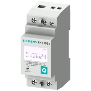   Siemens 7KT1651 fogyasztásmérő, 1F, 63A (direkt), Cl.1, MID hitelesítés nélkül, Modbus RTU