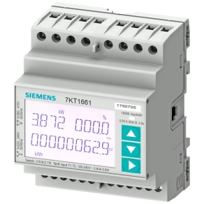   Siemens 7KT1661 fogyasztásmérő, 3F, 5A (áramváltó), class 0,5s, hitelesítés nélkül, Modbus RTU