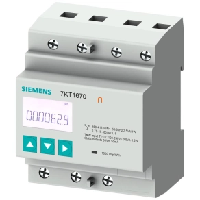   Siemens 7KT1665 fogyasztásmérő, 3F, 80A (direkt), 0.5 s, MID hitelesítés nélkül, Modbus RTU