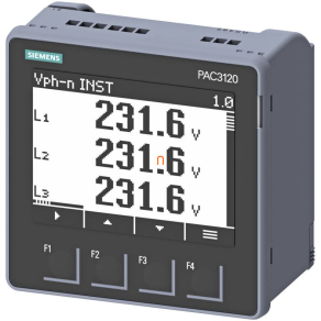   Siemens 7KM3120-0BA01-1DA0 SENTRON PAC3120 multiműszer, 100-250VAC/DC, Modbus RTU, MID hitelesítés nélkül
