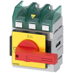   Siemens 3LD5600-0TK13 öntött házas kapcsoló, 3P, 125A, szerelőlapra, piros/sárga, UL489/508 szerinti