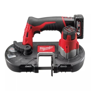  Milwaukee M12 Szuperkompakt szalagfűrész 0-85 ford/perc, 2x4.0Ah akkumulátorral, 80 perces töltővel M12 BS-402C 4933441805