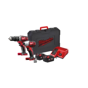   Milwaukee M18 BPP2C-402C M18 erőcsomag 4933443552 Tartalma: 1 x BPD M18 kompakt ütvefúró-csavarozó, 1 x BID M18 kompakt 1/4 hex ütvecsavarozó, 2 x 4.0 Ah akku, intelligens töltő, koffer