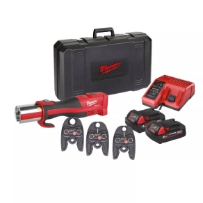   Milwaukee M18 hidraulikus prés, U préspofákkal 2x2.0Ah akkuval, töltővel, kofferrel M18 BLHPT-202C U-SET 4933451136