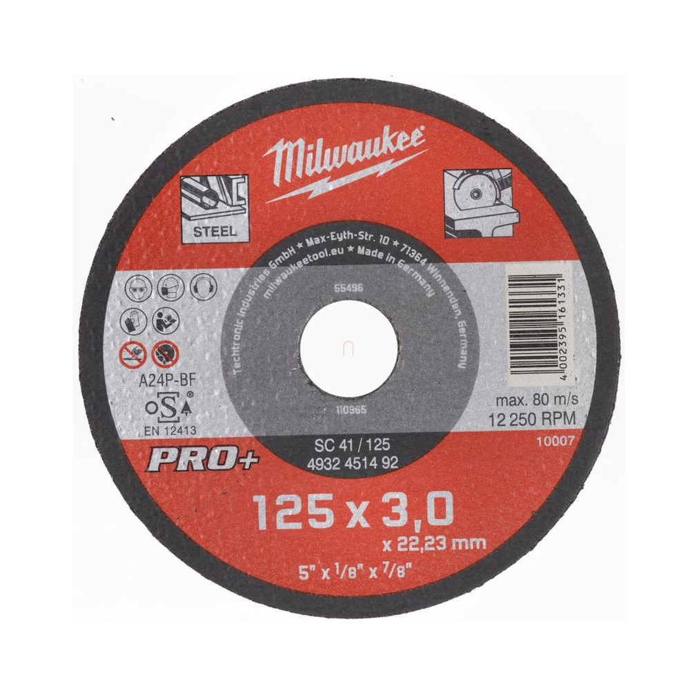 Milwaukee Vágókorong fémhez 115X3 Egyenes SC41 PRO+ 4932451491