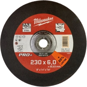   Milwaukee csiszolókorong fémhez 230x6 Hajlított SG27 PRO+ 4932451504