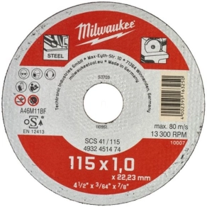   Milwaukee vágókorong fémhez WSCS41/ 115x1mm (200db/cs) 4932451475