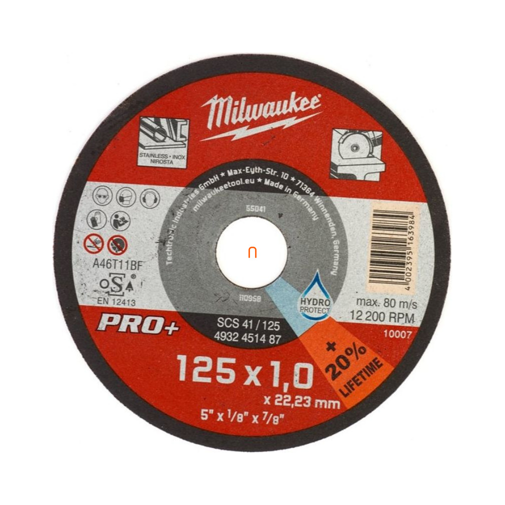 Milwaukee vágókorong fémhez 125x1 SC41 PRO+ 200 darabos (4932451488)