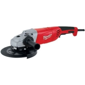   Milwaukee sarokcsiszoló 230mm, 2200W, 6600 ford/perc, 4m-es kábellel, Deadman kulcs, AVS pótfogantyú AGV 22-230/DMS 4933431860