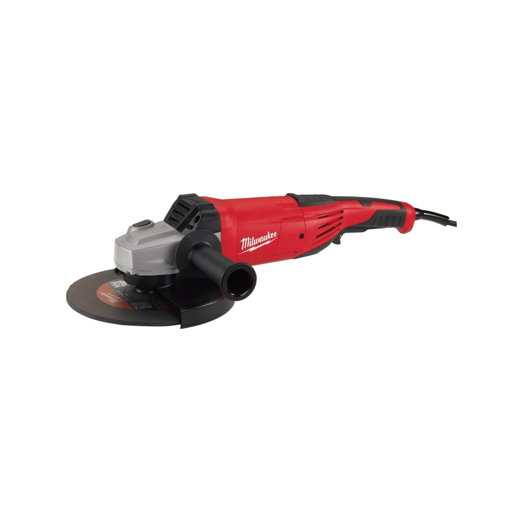 Milwaukee Sarokcsiszoló 230mm, 2200W, 6600 ford/perc, 4m-es kábellel, Deadman kulcs, AVS pótfogantyú AG 22-230/DMS 4933433630 – Készlet erejéig!!!