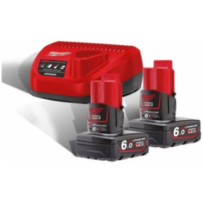   Milwaukee M12 NRG-602 M12 NRG szett (2 x 6,0 Ah akkumulátor és C12 C töltő) 4933451903