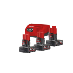   Milwaukee M12 NRG-603 M12 NRG szett (3 x 6,0 Ah akkumulátor és C12 C töltő) 4933459208