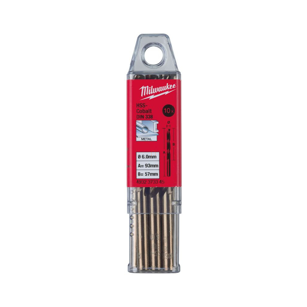 Milwaukee Red Cobalt –  HSS-G Co fémfúró – DIN 338 – 4,0mm (10db/cs) 4932373339