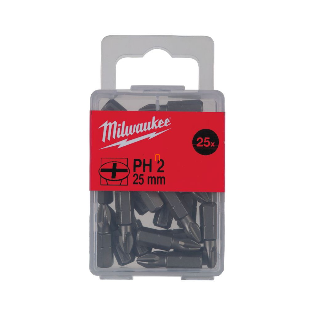 Milwaukee csavarbehajtó bit PH2 25mm 25 darabos (4932399587)