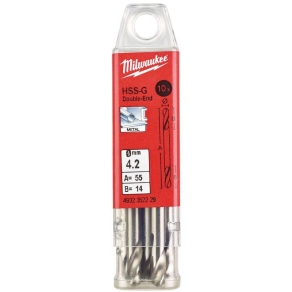   Milwaukee kétvégű HSS-G – fémfúrók 4,2mm (10db/cs) 4932352229