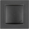 Váltókapcsoló kerettel metál grafit színben (Mini)