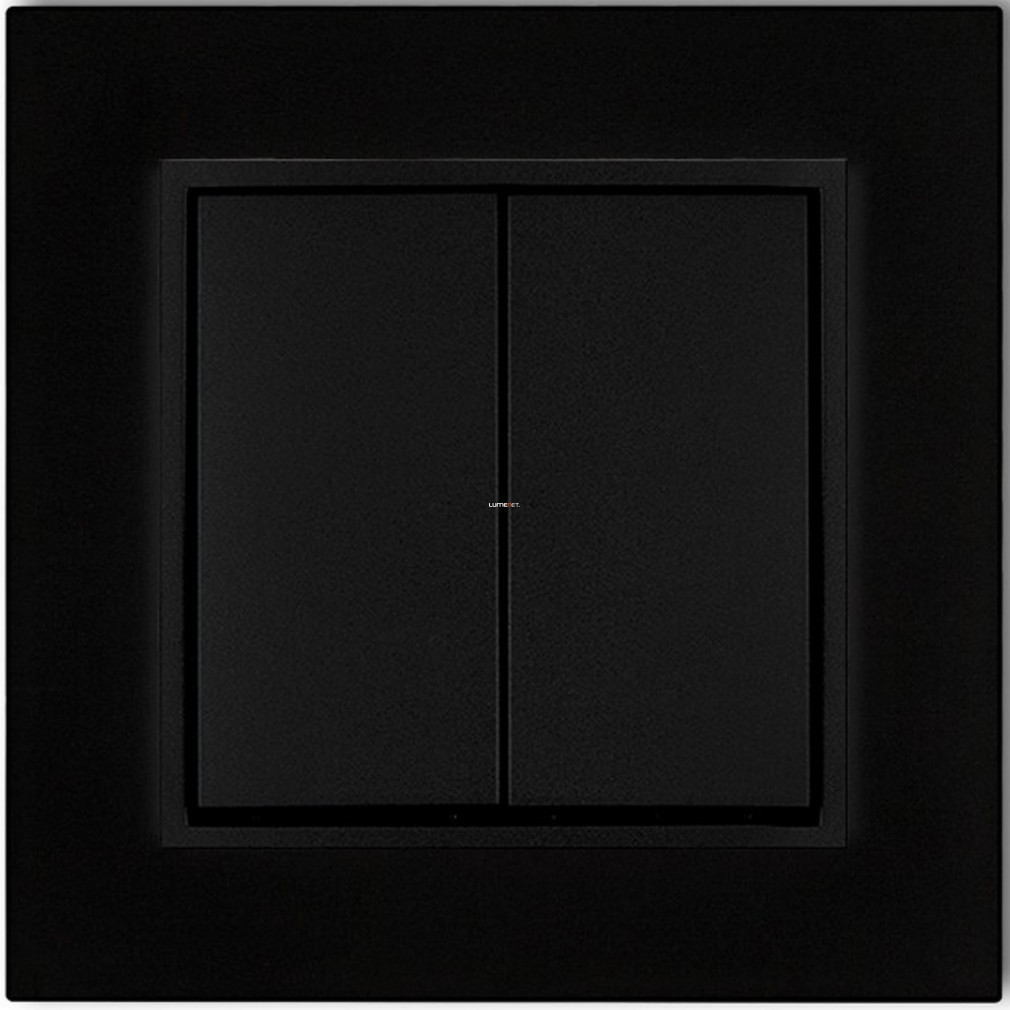 Csillárkapcsoló kerettel matt fekete színben (Mini)