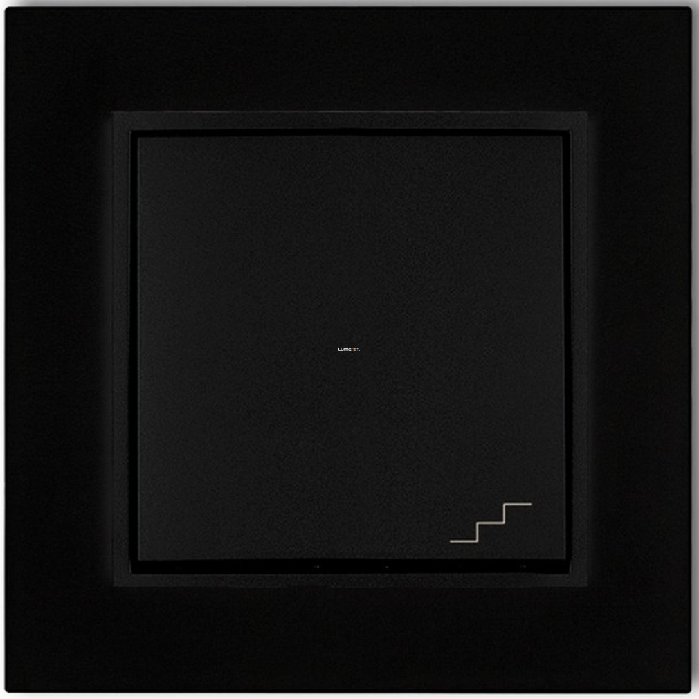 Váltókapcsoló kerettel matt fekete színben (Mini)