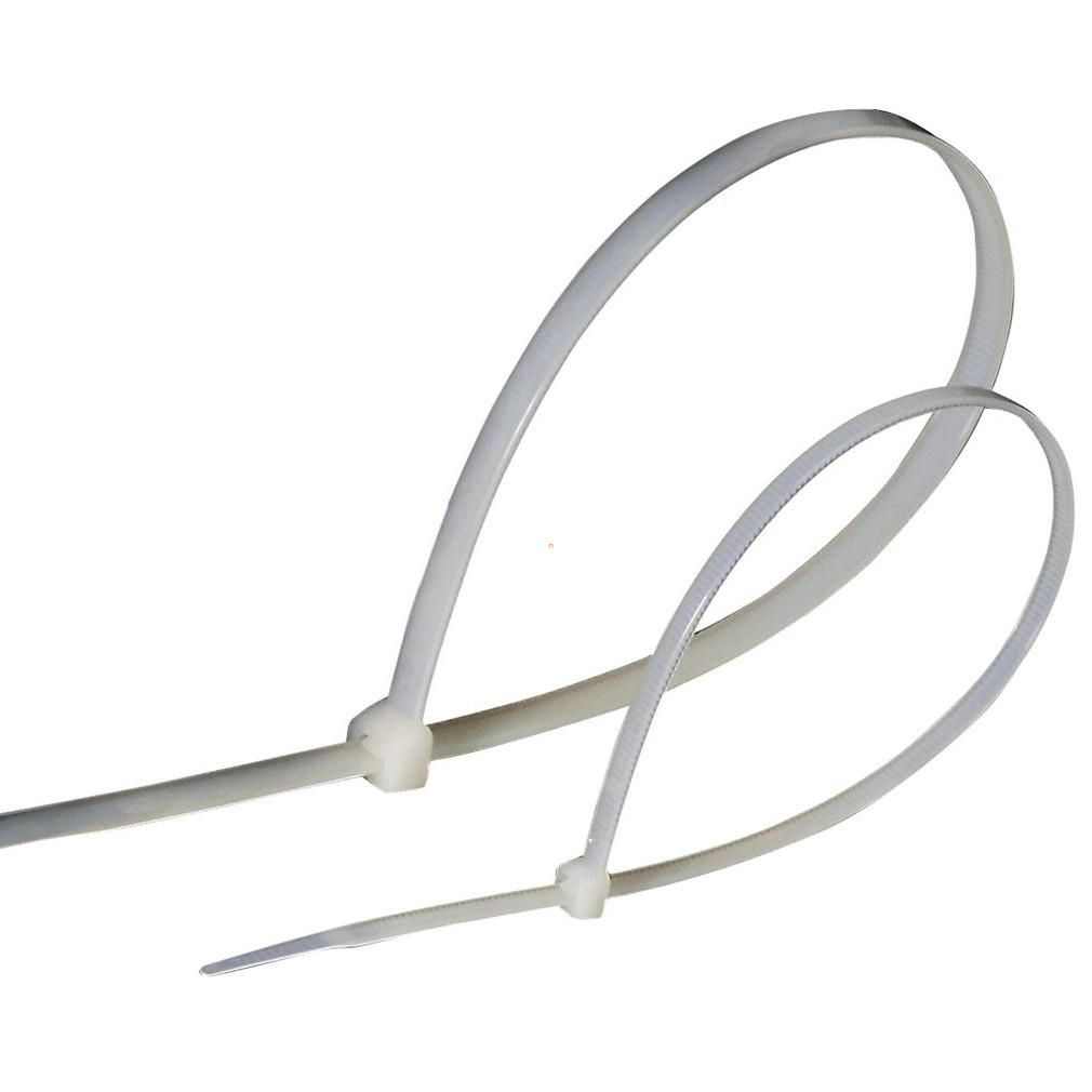 Bontott csomagolású Kábelkötegelő, 100db/csomag, fehér (120x2,5mm)