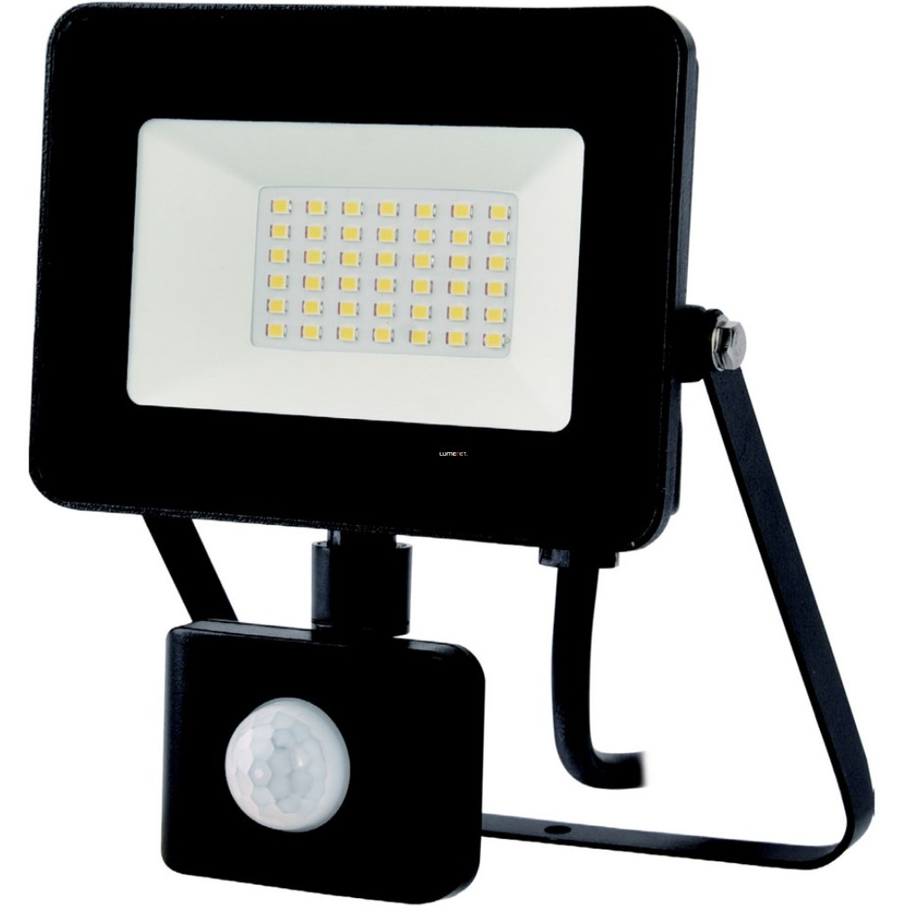 LED reflektor mozgásérzékelővel 30W, 3000lm, fekete - EcoSpot2 GAO 8180H