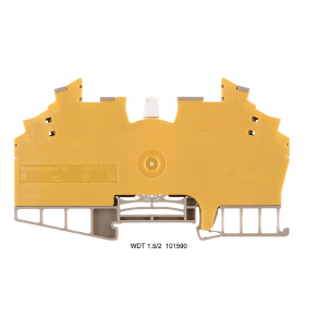   Mérő-bontó sorkapocs WDT 1.5/2 DB/GE (0,13-2,5mm2), TS32 TS35/Wemid,  250V/10A, sárga 1015900000 Weidmüller