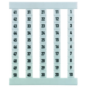   Sorkapocs jelölő szám   1-50 fehér DEK 5 FS 1-50 0473560001 Weidmüller