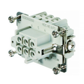   Érintkezőbetét HDC, hüvely 500V, 24A, pólus:6, HDC HE 6 FS 1200200000 Weidmüller