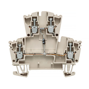   Átmenő sorkapocs emeletes WDK 2.5 (0,05-4mm2), diódával, 400V/24A, bézs 1023300000 Weidmüller