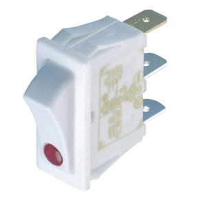   Beépíthető billenőkapcsoló jelzőfényes 250V/16A 35x28x16mm fehér - GAO 0509123555