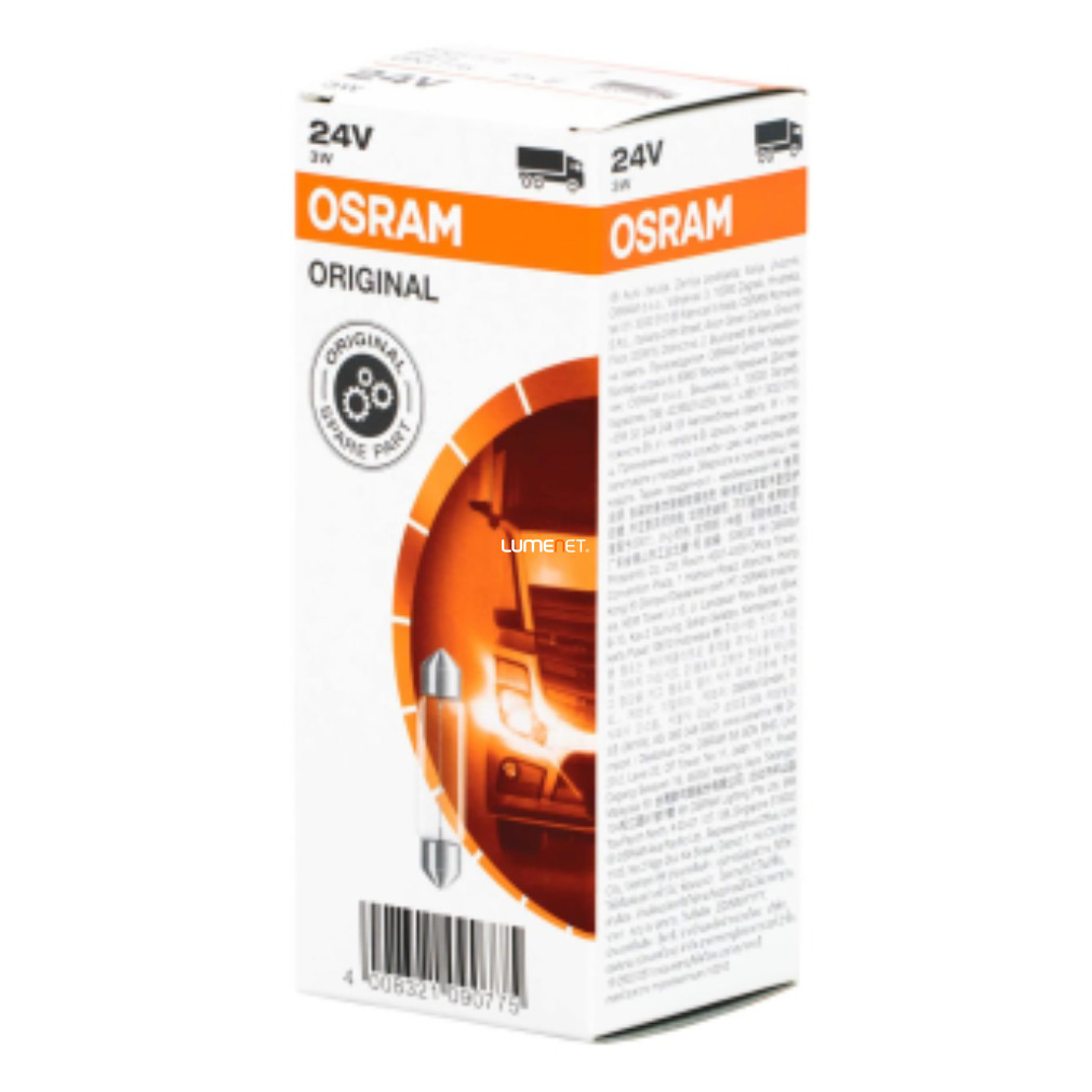 Osram 6429 10W 41mm/24V szofita jelzőizzó 10db/csomag