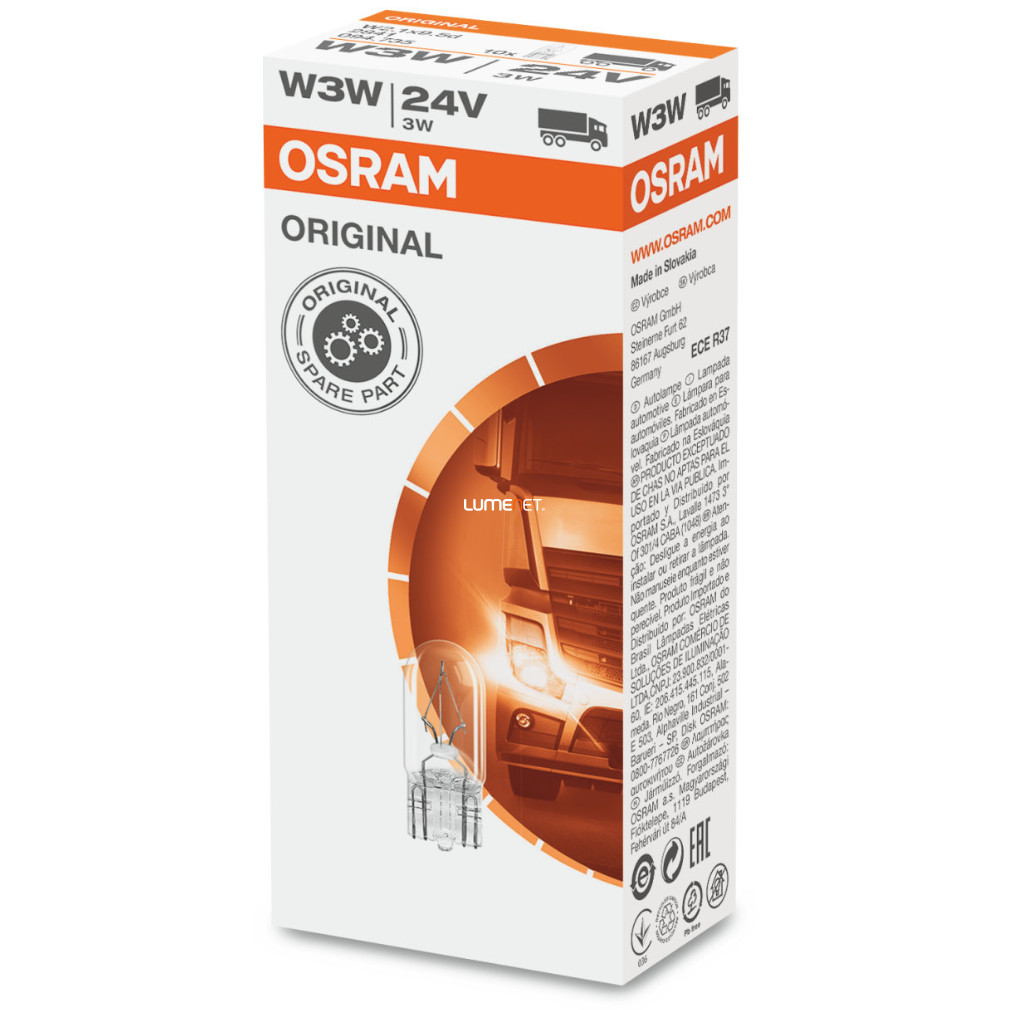 Osram Original Line 2841 W3W 24V műszerfal izzó, 10db/csomag