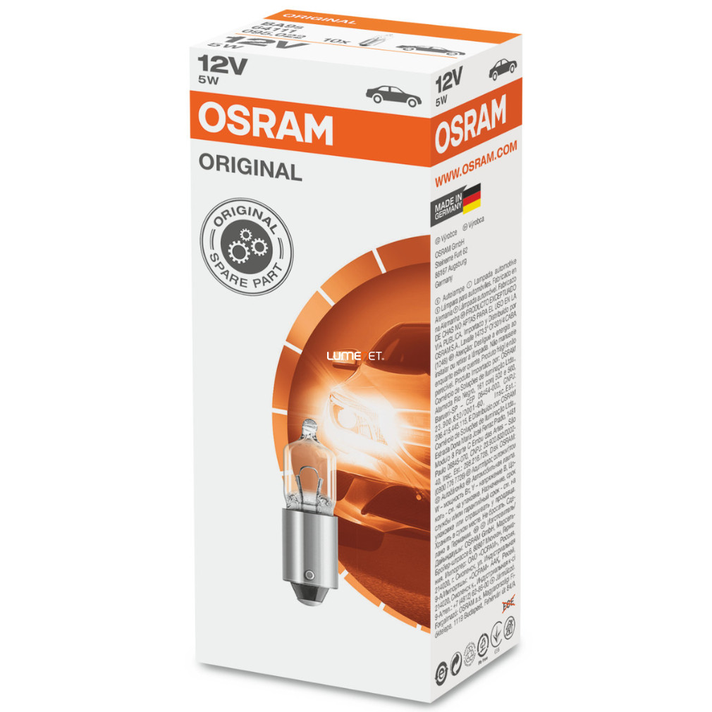 Osram 64111 H5W BA9s Miniwatt jelzőizzó, 10db/csomag