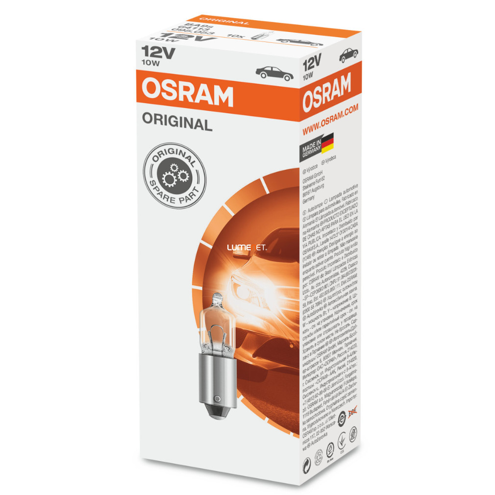 Osram Original Miniwatt 64113 H10W BA9s jelzőizzó, 10db/csomag