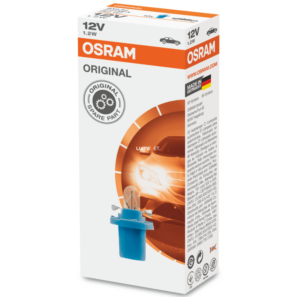 Osram 2721MFX 1,2W műszerfal jelzőizzó, 10db/csomag