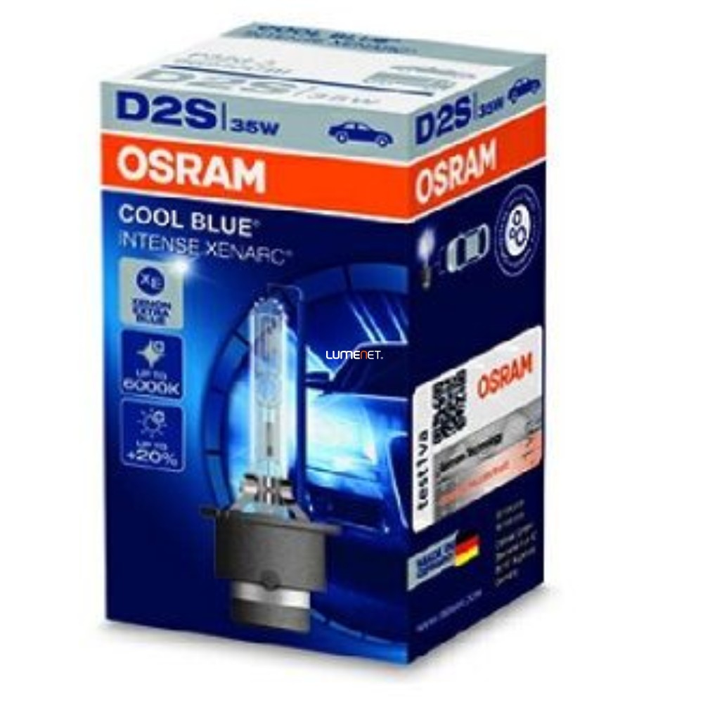 Bontott csomagolású Osram Xenarc Cool Blue Intense D2S xenon izzó, 1db/doboz
