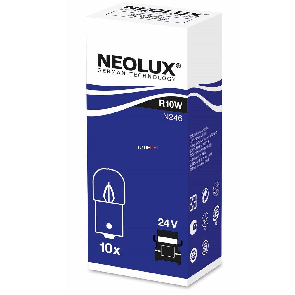 Neolux N246 R10W 24V jelzőizzó 10db/csomag