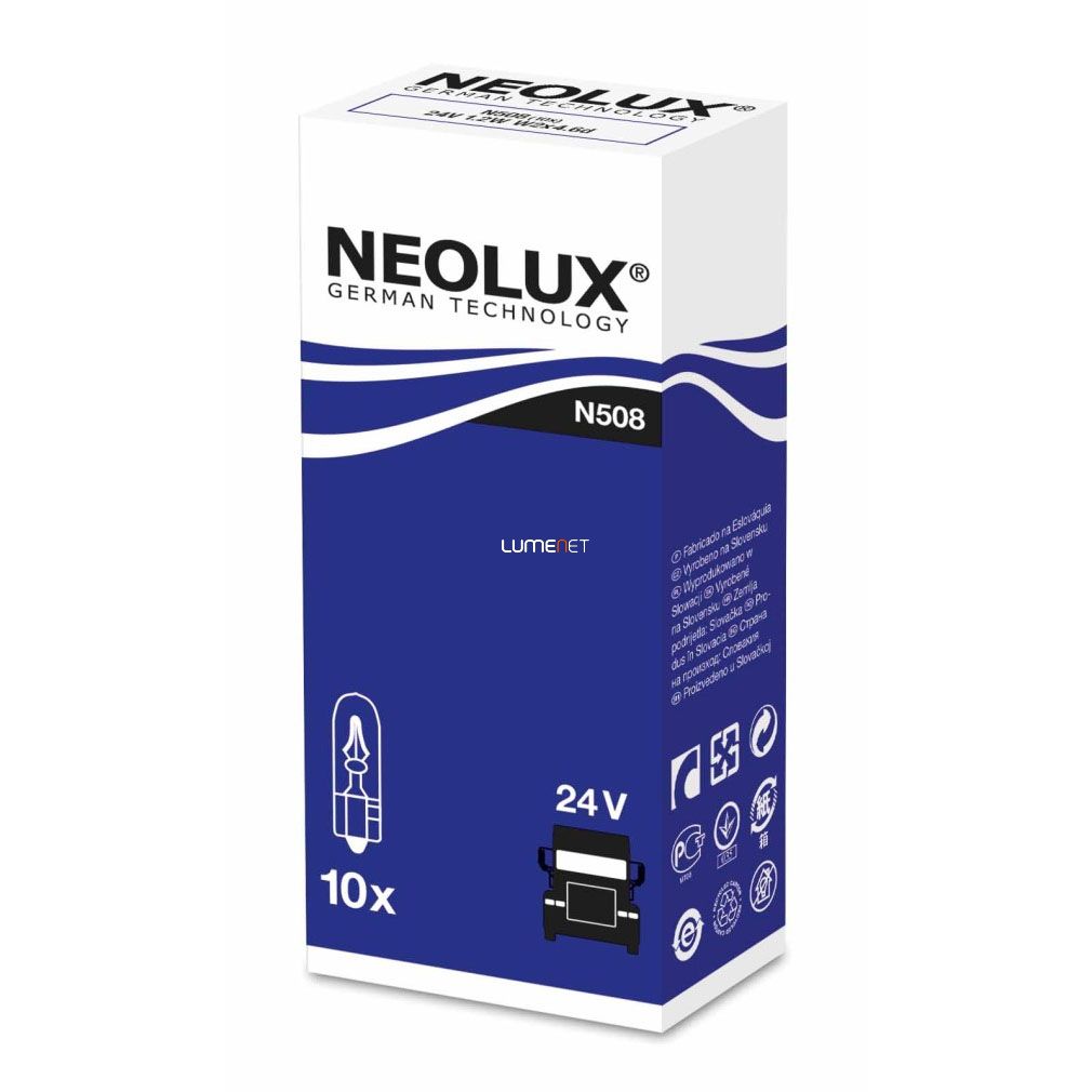 Neolux N508 1,2W 24V W2x4.6d 10db/csomag