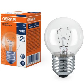   Osram E27 izzó 11W, 50 lm, 2700 K, melegfehér, üveg -Classic P