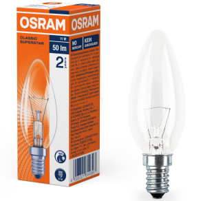   Osram E14 izzó 11W, 50 lm, 2700 K, melegfehér, üveg -Classic B