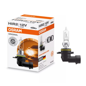   Osram Original Line 12V HIR2 halogén fényszóró izzó, 12 V, 55 W, 1875 lm, PX22d foglalattal, OEM minőség, 870 órás élettartam, 9012, 1db/doboz