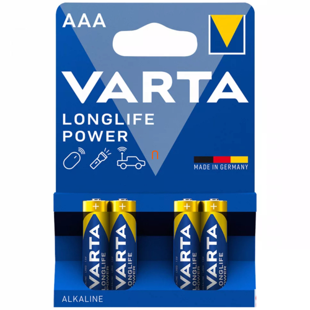 Varta alkáli elem AAA 1,5V 4 darabos (Longlife Power)