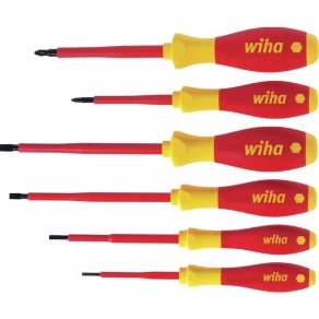  Wiha 25477 csavarhúzó készlet, lapos, Pozidriv (PZ), 6 részes, 1000V, SoftFinish