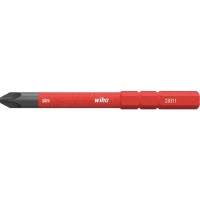 Wiha 34583 Phillips (PH) slim bit, PH1x75mm, 1000V
