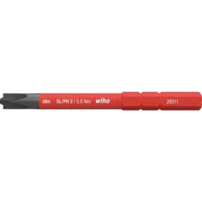   Wiha 34588 PlusMinus/Phillips (PH) slim bit, SL/PH2x75mm, 1000V
